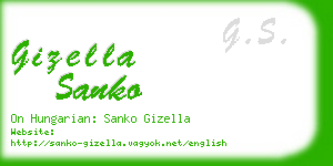 gizella sanko business card